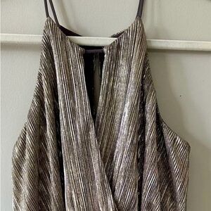 Lush Metallic Mini Halter Dress sm